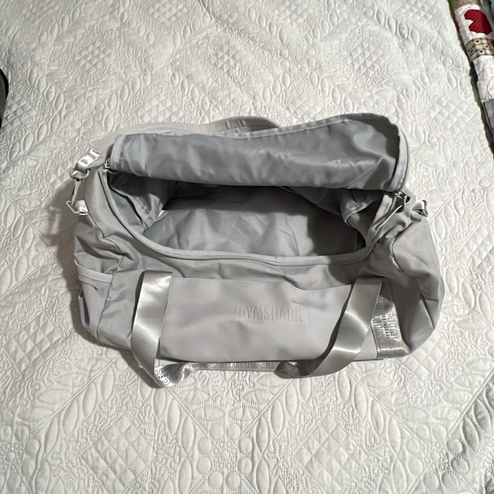 Gymshark Light Gray Duffel Bag